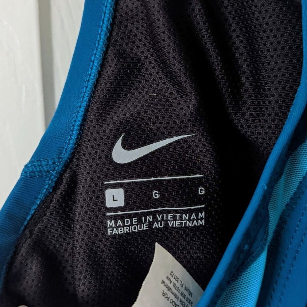 Nike Blue Racerback Swimsuit - Picture 4 of 7